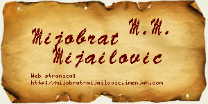 Mijobrat Mijailović vizit kartica